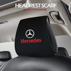 Car Headrest Cover Seat Head Pillow Neck Headrest Cover For Mercedes Benz AMG GLC W203 W206 W220 W205 W211 W212 W201 Accessory