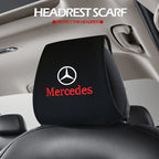 Car Headrest Cover Seat Head Pillow Neck Headrest Cover For Mercedes Benz AMG GLC W203 W206 W220 W205 W211 W212 W201 Accessory