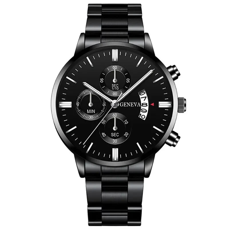 Reloj de pulsera de cuarzo con calendario de lujo de acero inoxidable a la moda para hombre, relojes de negocios para hombre, reloj Montre Homme
