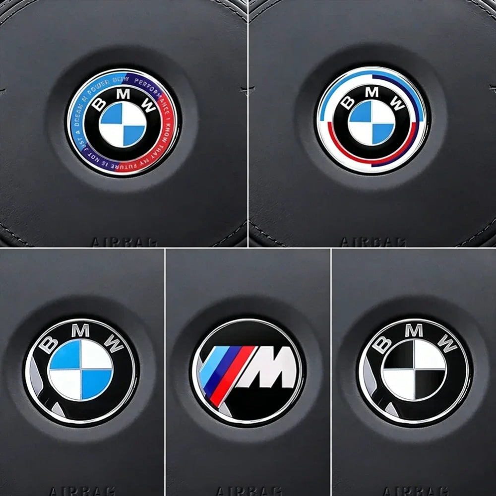 Auto Steering Wheel Center Aluminum Alloy Badge Logo Sticker Accessories For BMW G80 G06 G07 G42 G14 G15 G16 F82 F20 F21 F83 M2