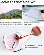 Car Shark Fin Antenna Cover Base Replacement Radio Signal Aerials Roof Exterior Accessories Decoration