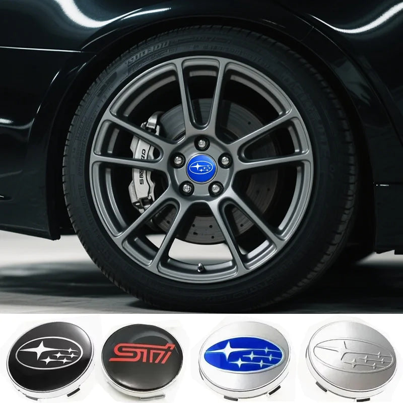 4PCS 60mm Car Wheel Center Covers Tire Hub Caps Emblem for Subaru XV WRC WRX BRZ FORESTER TRIBECA IMPREZA LEGACY OUTBACK STI