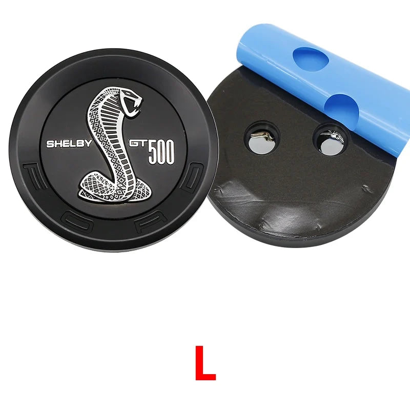15CM Car Emblem Trunk Round Badge Sticker GT logo For Ford Mustang 5.0 ROUSH SHELBY GT 500 Cobra LAGUNA Tail Box Cobra Shape