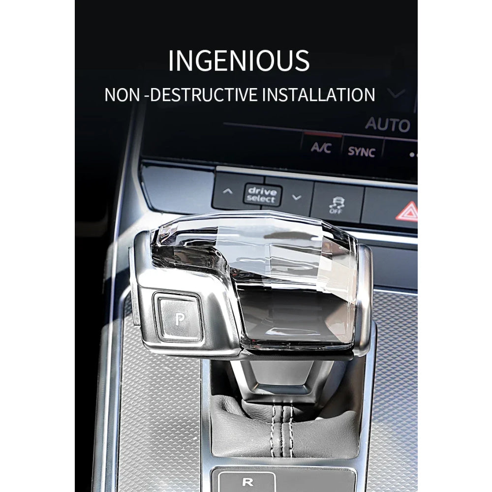 For Audi A4 A5 A6 A7 A8L Q5 Q7 Q8 RS4 RS5 RS6 RS7 S4 S5 SQ5 QS8 C8 S8 Crystal gear head Shift head Transmission handle cover