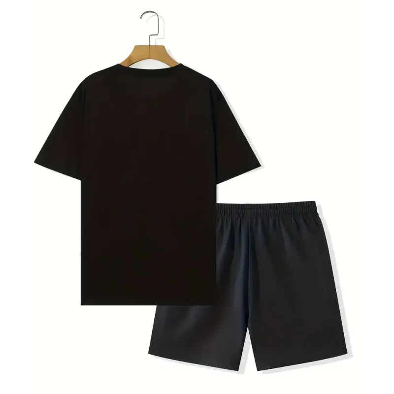 2024 Fun Bear Harajuku T-Shirt Men's Summer Loose Daily Couple Suit Outdoor Street Short Sleeve Shorts Two Piece Men Summer Suit