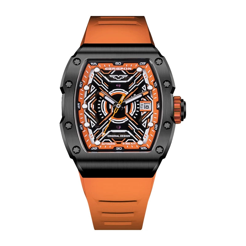 Pagani Designs-reloj automático de acero inoxidable para hombre, cronógrafo mecánico con esfera de grafiti Richard, complemento masculino de buceo