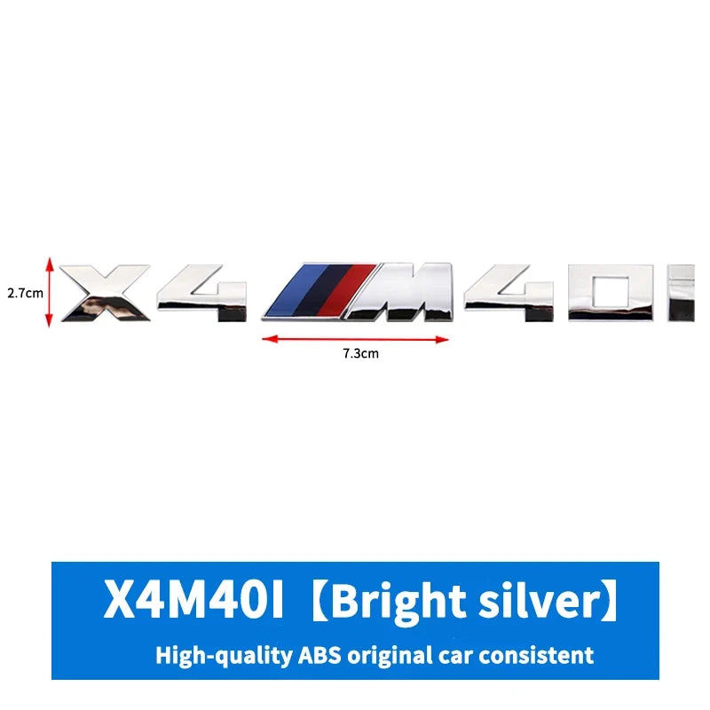 3D ABS M-Standard Sports Competition Emblem Rear Trunk Logo Sticker For BMW M1   X2 X3M X4M X5M X6M X7M Auto Modification  Badge