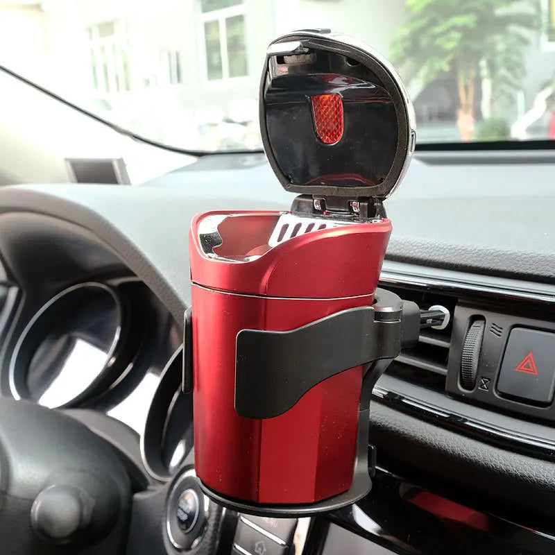 Portavasos de coche para ventilación de aire, soporte Universal para portabebés para botellas de agua y Cenicero