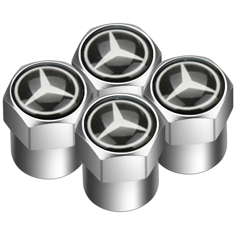 Car Tire Valve caps Emblem metal sticker For Mercedes Benz W203 W204 W168 GLC GLE CLA accessories Interior Mouldings YZQMM-BENC