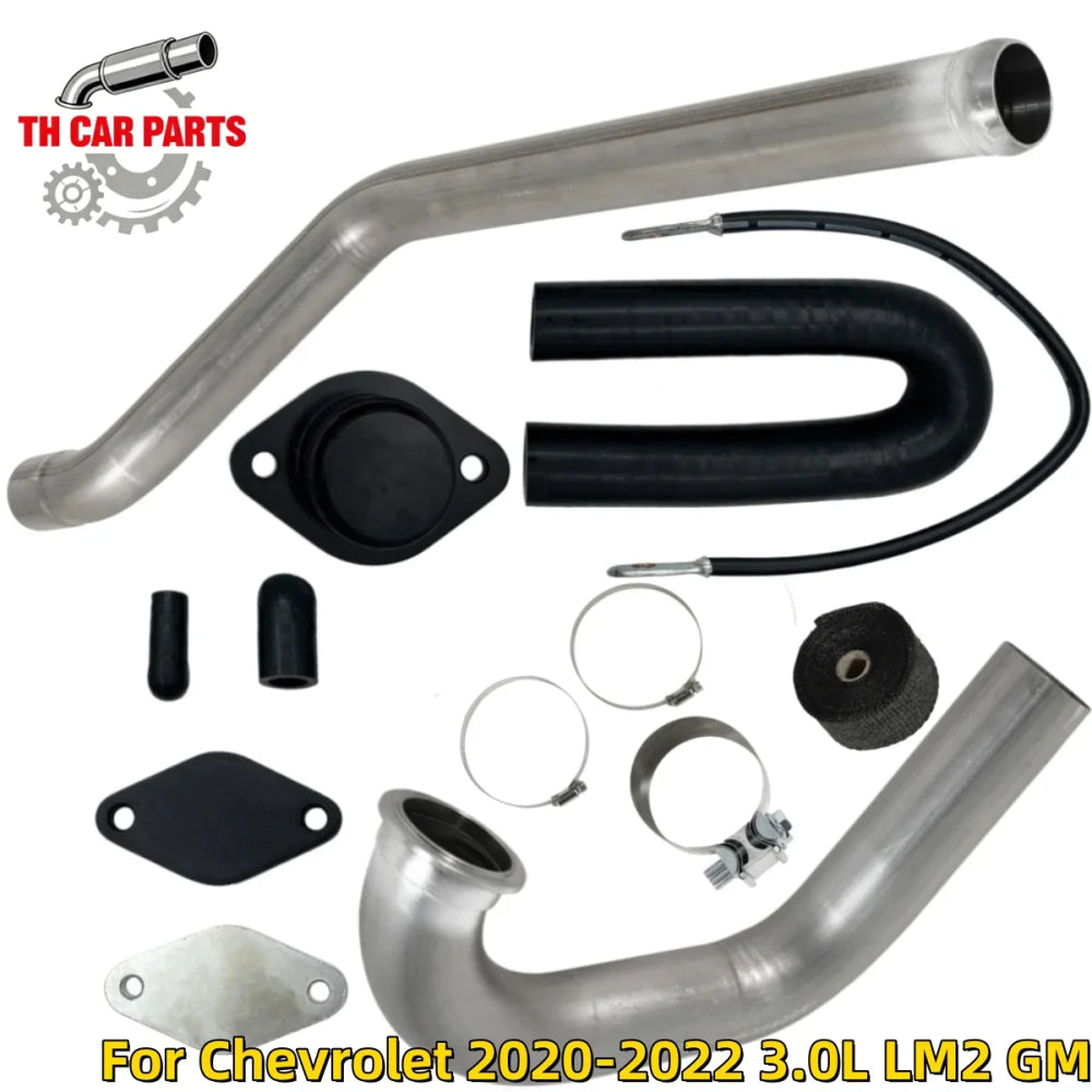 3 Inch Turbo Back DPF Pipe For Chevrolet 2020-2022 3.0L LM2 GM Chevy Duramax EGR Valve Kit Billet Intake Plate