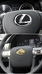 For Lexus ES240 ES250 IS250 LX460 RX270 RX300 RX350 65mm 77mm Metal Steering Wheel Emblem Logo Badge Sticker Decal Accessory