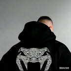 Men's Pattern Hoodies –Bold Back Prints MMA Inspired Streetwear Loose Fit Perfect for Gym  Casual Wear Limited Edition Designs