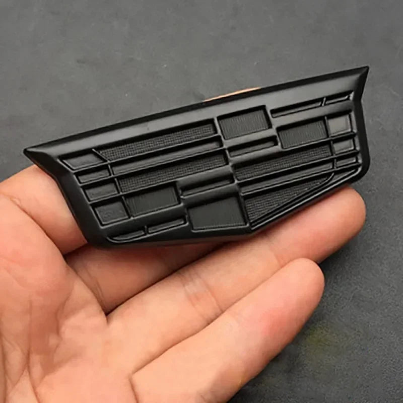 6.3cm 9.2cm Metal Alloy Car Trunk Emblem Side Body Sticker C-Pillar Label Window Badge Decoration for Cadillac XT5 ATSL XTS SRX