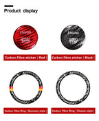BETTERHUMZ Carbon Fiber For Mercedes Benz W204 W205 W212 C E Class Car Engine Start Stop Button Trim Ring Sticker Accessories