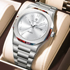 POEDAGAR Military Watch For Men Waterproof Luxury Week Calendar Man Wristwatch Quartz Stainless Steel Fashion Men's Watches Male