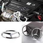 1PCS 70mm Metal Car Engine Emblem Hood Decoration Stickers Accessories for Mercedes Benz AMG W204 W205 W211 CLS CLA Smart Fortwo