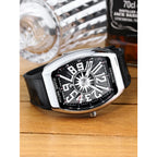 DENVOSI Men's Barrel shaped Watch, Luxury Fluorescent Silicone Strap, Men's Fashion, Leisure, Sports Quartz Watch