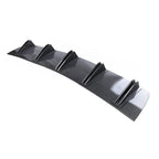 Universal Car Rear Bumper Lip ABS Double Wing Rear Shark Chassis Fin Style Curved Bumper Lip Diffuser Anti-collision 2 in 1
