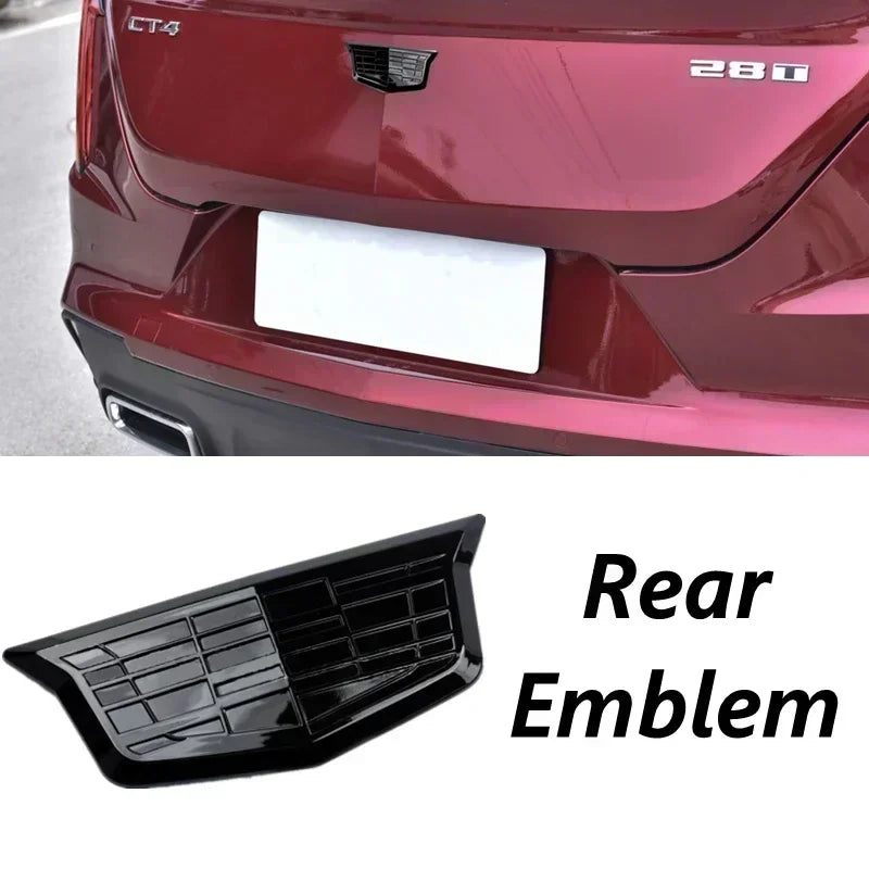 Front Rear Emblem Steering Wheel Sticker Side Badge Logo Refit Replacement Accessories for Cadillac CT4 CT5 CT6 XT4 XT5 XT6