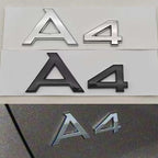 3D ABS Chrome Black Car Letters A4 A6 Logo Rear Trunk Badge Sticker Decals For Audi A4 A6 Auto Tail Marking Accessories