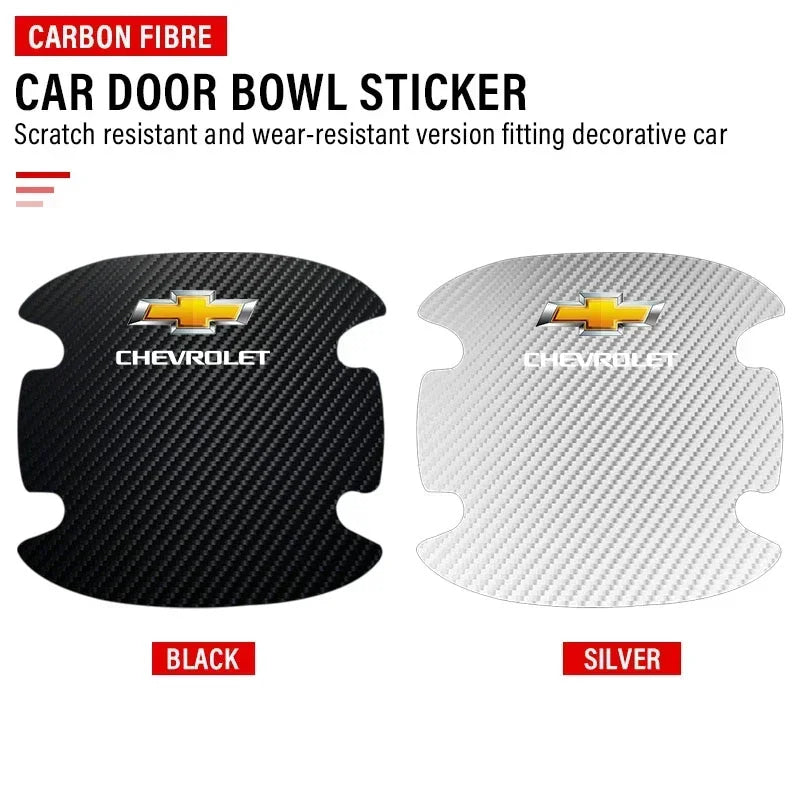 Car Door Sticker Carbon Fiber Scratches Resistant Cover For Chevrolet Silverado Impala Malibu Equinox Cruze Camaro Spark Aveo