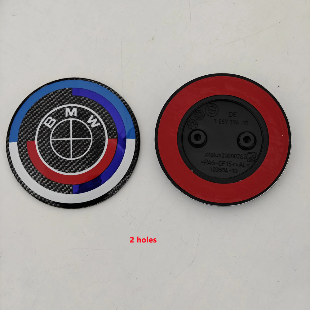 For BMW F20 F22 F23 F30 F80 F31 F34 F32 F82 F33 F10 F11 E81 E87 E63 E64 1Pcs 2 Holes 3 Holes Hood Emblem Trunk Badge Accessories