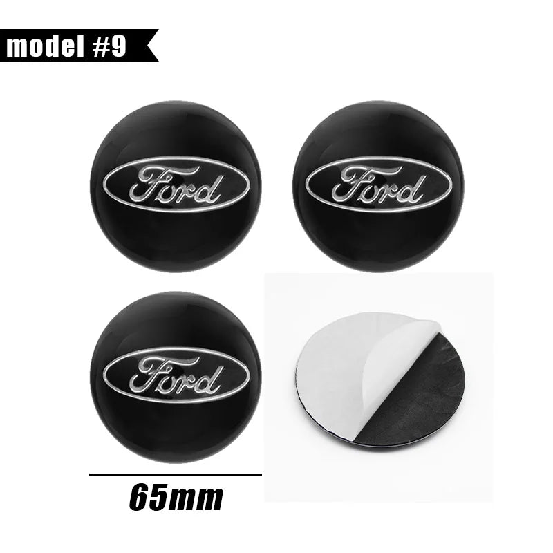 4Pc 65mm 60mm 56mm Car Wheel Center Hub Cap Cover Badge Stickers For Ford F150 Focus Ranger Fiesta Transit Mustang Mondeo Fusion