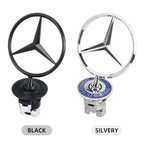 Car Bonnet Label Badge 3D Star Zinc Alloy Car Front Hood Emblem Mercedes Benz  W203 W204 W205 W206 W212 W213 W222 W223 E300