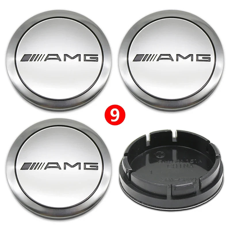 4pcs 56mm 75mm Car Wheel Center Hub Caps Cover Auto Accessories Mercedes Benz Amg C180 C200 C260 W108 W124 W126 W140 W168 W176