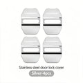 4Pcs Zinc Alloy  Car Door Lock Buckle Protection Cover Anti-Collision Shock Absorbing Cushion Stickers For BMW G80 G06 G07 G42 G