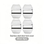 4Pcs Zinc Alloy  Car Door Lock Buckle Protection Cover Anti-Collision Shock Absorbing Cushion Stickers For BMW G80 G06 G07 G42 G