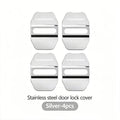 4Pcs Zinc Alloy  Car Door Lock Buckle Protection Cover Anti-Collision Shock Absorbing Cushion Stickers For BMW G80 G06 G07 G42 G