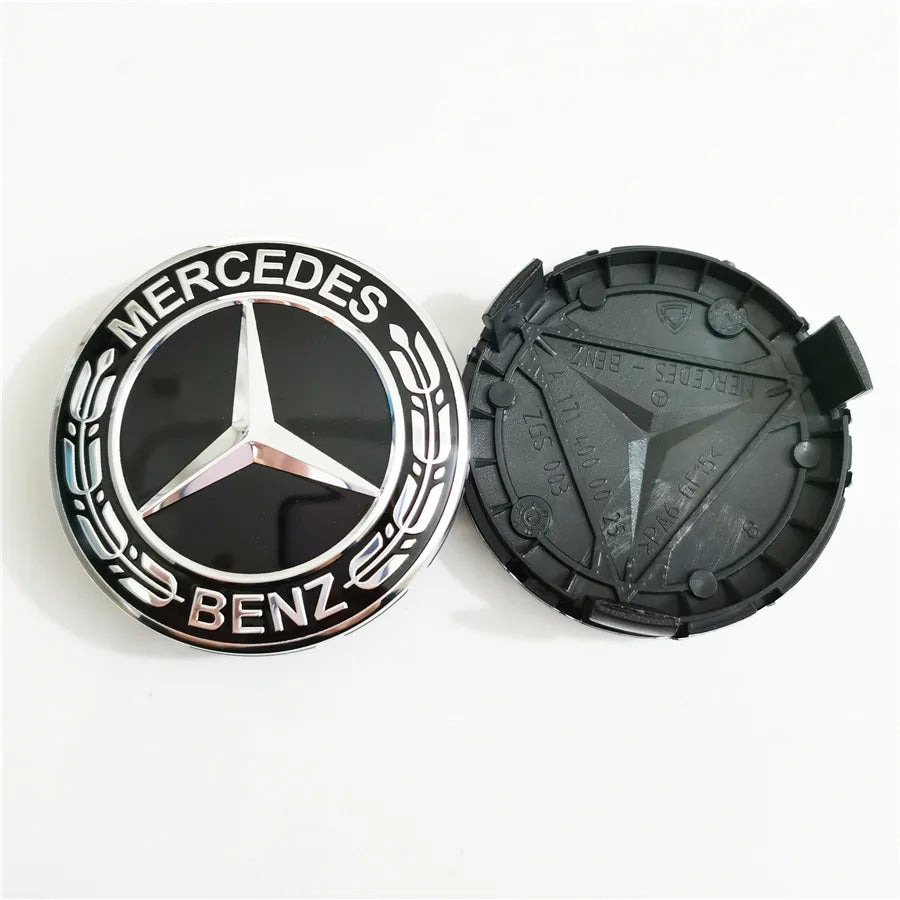 4PCS 75mm Car Wheel Center Hub Caps Cover for Mercedes Benz B/C/E/S Class A Class C200L GLC GLK CLA Accessories