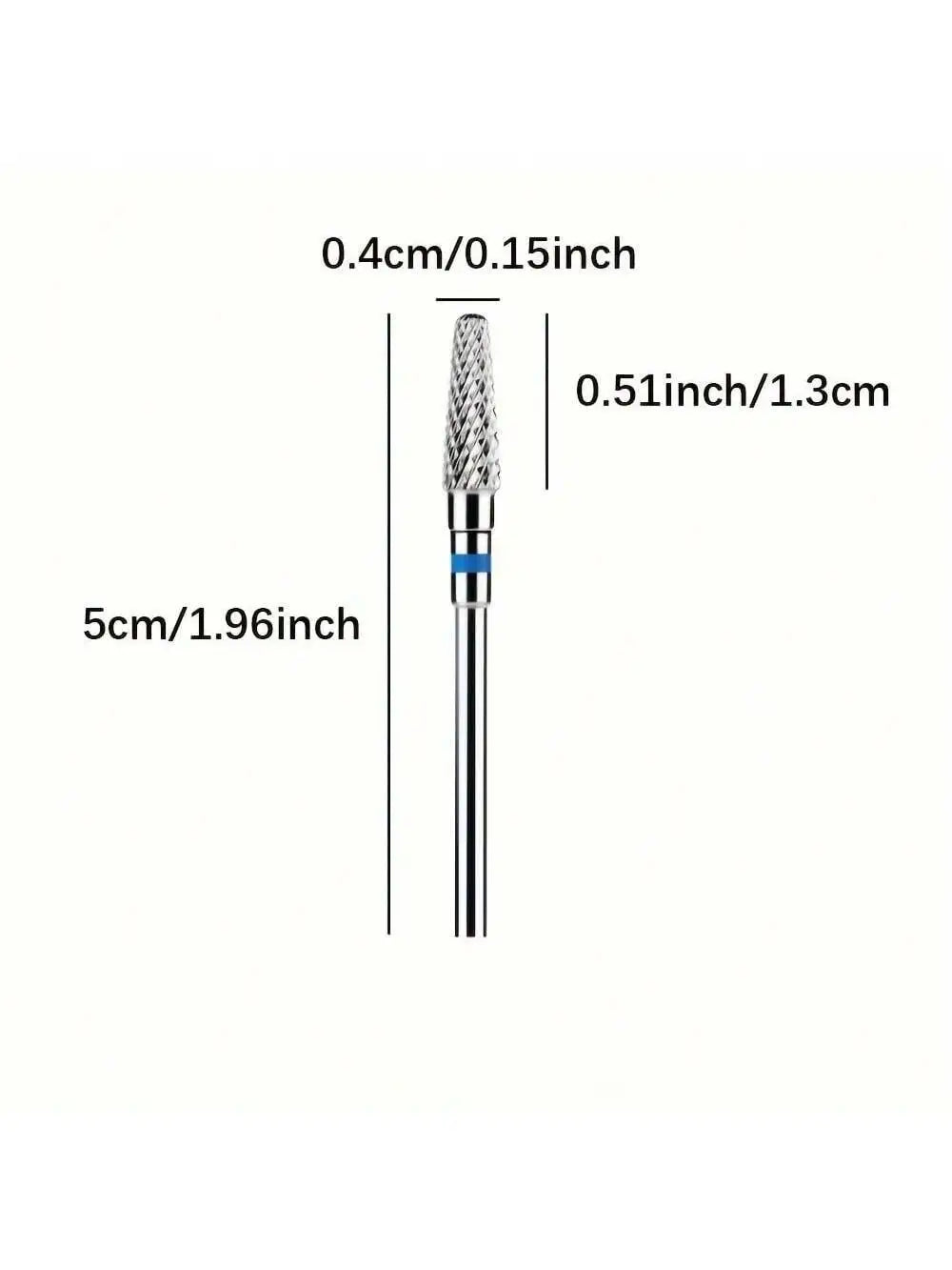 Broca para uñas en forma de cono de carburo de tungsteno, removedor de cutículas de alta precisión para lima de uñas eléctrica y limpieza de cutículas, 1/5 Uds.