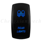 12V 20A Blue Led Car Boat Laser Rocker Switch ON OFF, (ON) OFF, ON OFF ON, (ON) OFF ON, (ON) OFF (ON) Waterproof