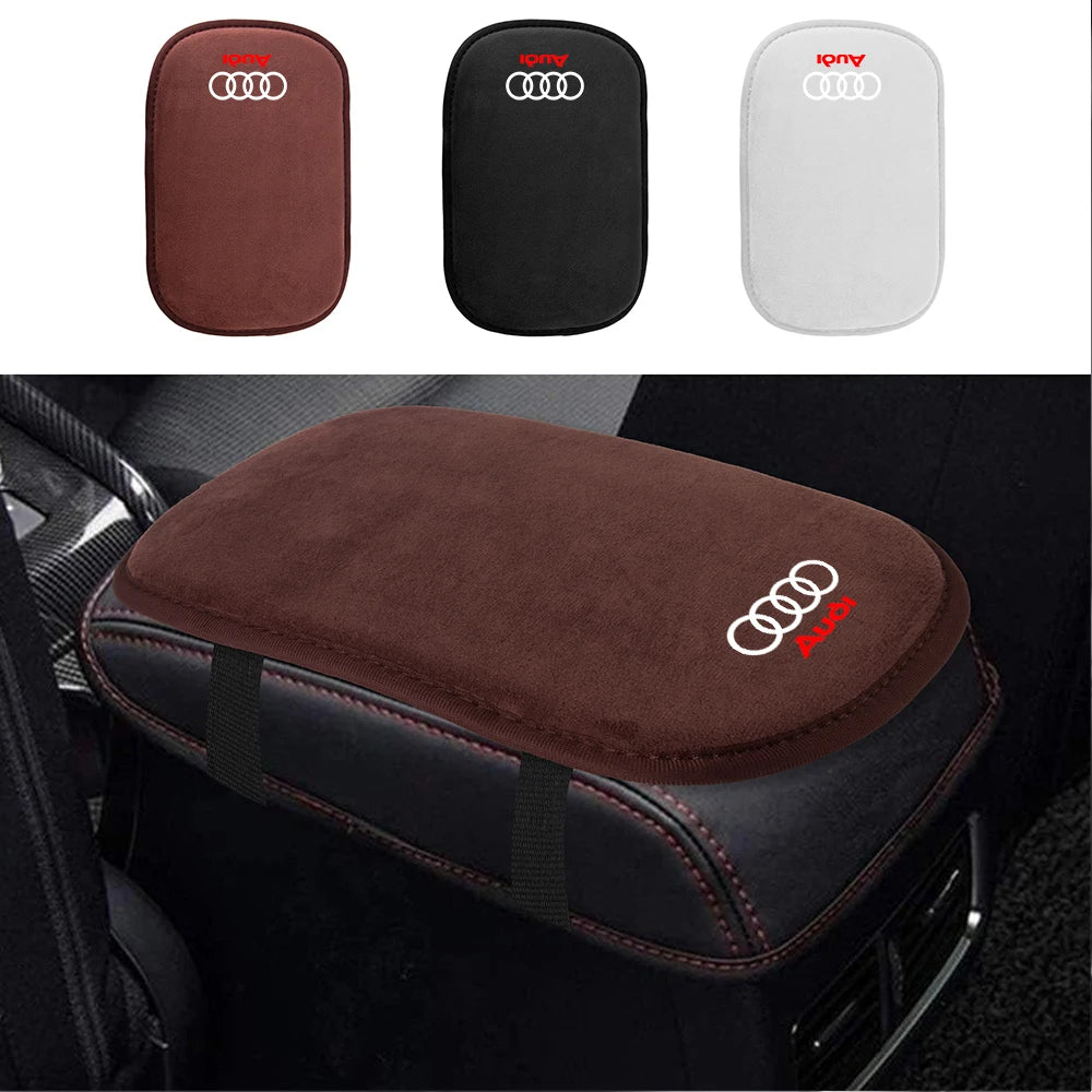 Car Armrest Storage Box Mat Center Sonsule Arm Rest Protection Cushion For Audi SLine Q7 Q2 Q3 F3 B8 B7 A3 8P 8V A6 C7 C6 Q5 8R