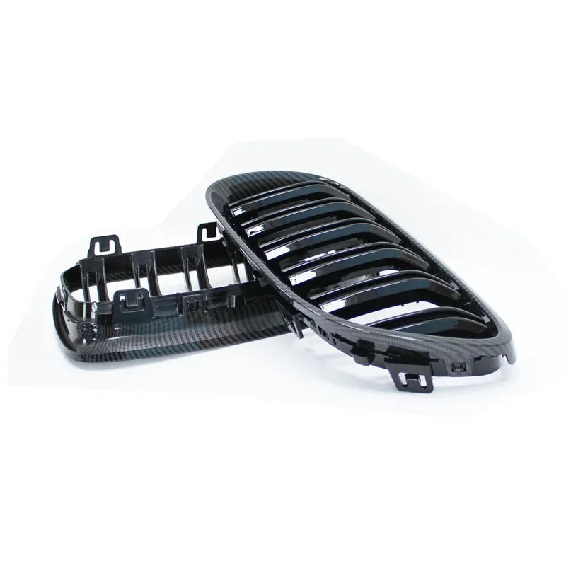 2Pcs Car Style Black Front Kidney Double Slat Grill Grille for-BMW E92 E93 3-Series 328I 335I Coupe LCI 2010-2013