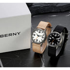 BERNY Full Titanium Watches for Men Super Luminous Sapphire Sports Field Quartz Men's Watch VH31 Wristwatch 5ATM Easy Read