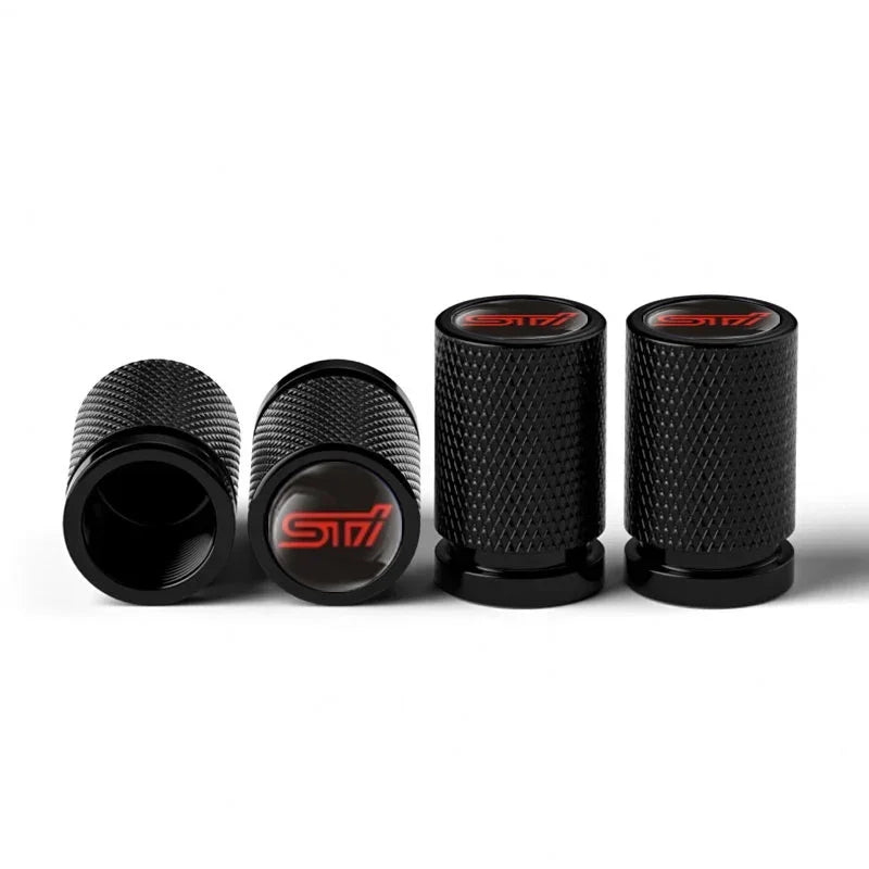 4PCS Car Tire Valve Caps Wheel Stem Protection Air Covers For Subaru STI XV WRC WRX BRZ FORESTER IMPREZA LEGACY OUTBACK TRIBECA