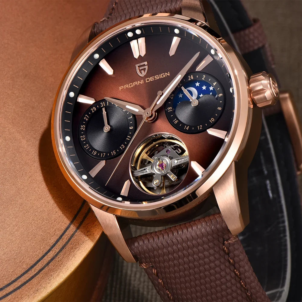 Pagani Design New Men's Automatic Mechanical Watch Tourbillon Clock Sapphire Stainless Steel Men's Military Watch