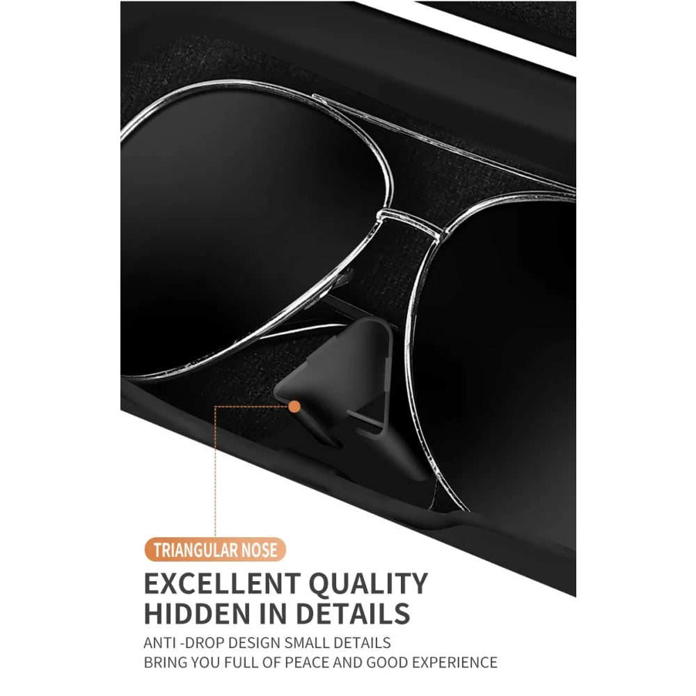 Car Eyewear Case Box Sunglasses Holder Sun Visor Storage Protective Frame Box Glasses Clip For Toyota GR Sport Rav4 Yaris Camry