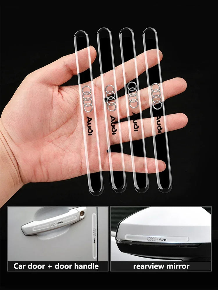 For Audi A4 B5 B6 A3 8P 8V 8L A5 A6 C6 C5 A1 A7 A8 Q2 Q3 TT Car Door Edge Anti Scratch Collision Protection Strip Stickers