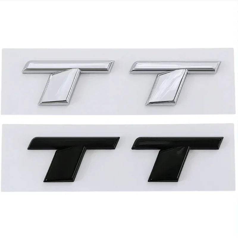 3D ABS Chrome Black TT Logo Car Rear Trunk Emblem Badge Sticker Decals for Audi TT RS MK1 8N 8J MK3 8S MK2 Accessories
