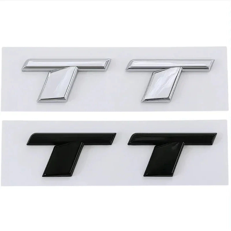 3D ABS Chrome Black TT Logo Car Rear Trunk Emblem Badge Sticker Decals for Audi TT RS MK1 8N 8J MK3 8S MK2 Accessories