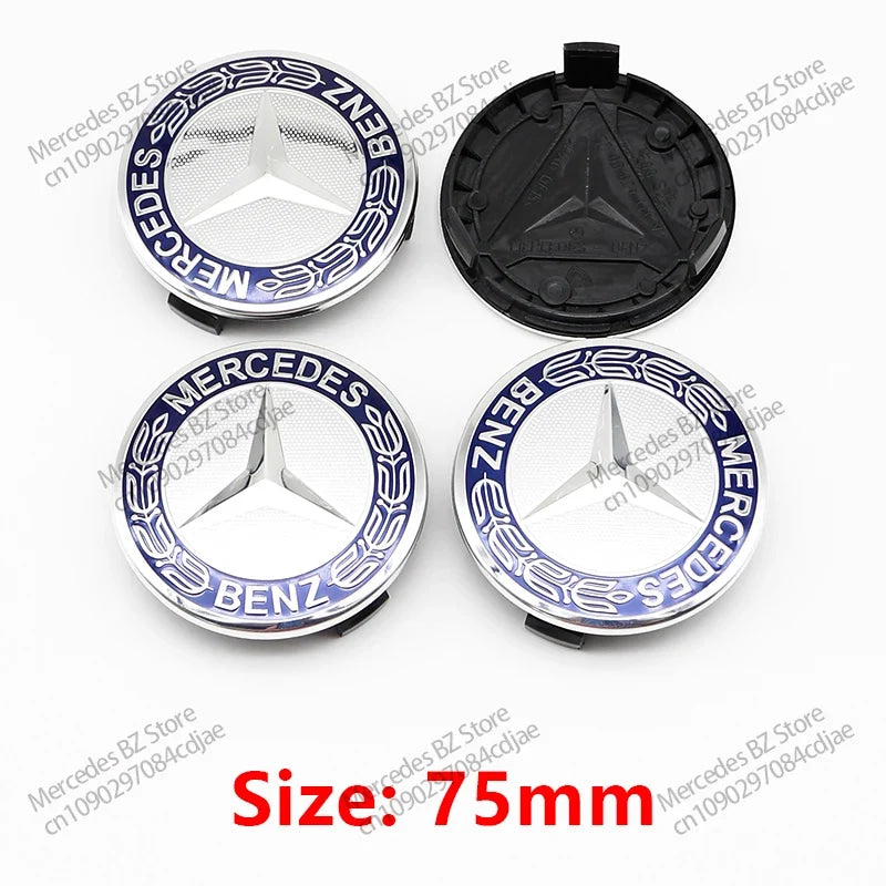4pcs 56mm 75mm Car Wheel Center Hub Caps Cover Auto Accessories Mercedes Benz Amg C180 C200 C260 W108 W124 W126 W140 W168 W176