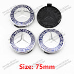 4pcs 56mm 75mm Car Wheel Center Hub Caps Cover Auto Accessories Mercedes Benz Amg C180 C200 C260 W108 W124 W126 W140 W168 W176