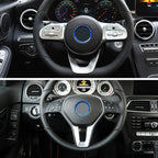 Car Steering Wheel Aluminum Alloy Ring Trim Sticker For Mercedes Benz A C E Class CLA GLA GLC GLE GLK W204 W212 C117