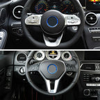 Car Steering Wheel Aluminum Alloy Ring Trim Sticker For Mercedes Benz A C E Class CLA GLA GLC GLE GLK W204 W212 C117