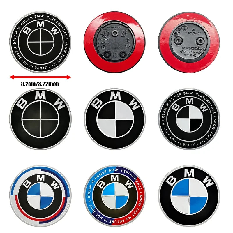 Car Sticker Easy Installation 82mm For BMW Hood Bonnet Logo Emblem Badge  Ultra Durable Anti-Rust Waterproof Front Accessory