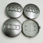 4pcs 60mm Black Grey Car Styling Badge Wheel Center Hub Cap Rim Caps For Audi Emblem 4B0601170 A1 A3 A4 A5 A6 Auto Accessories